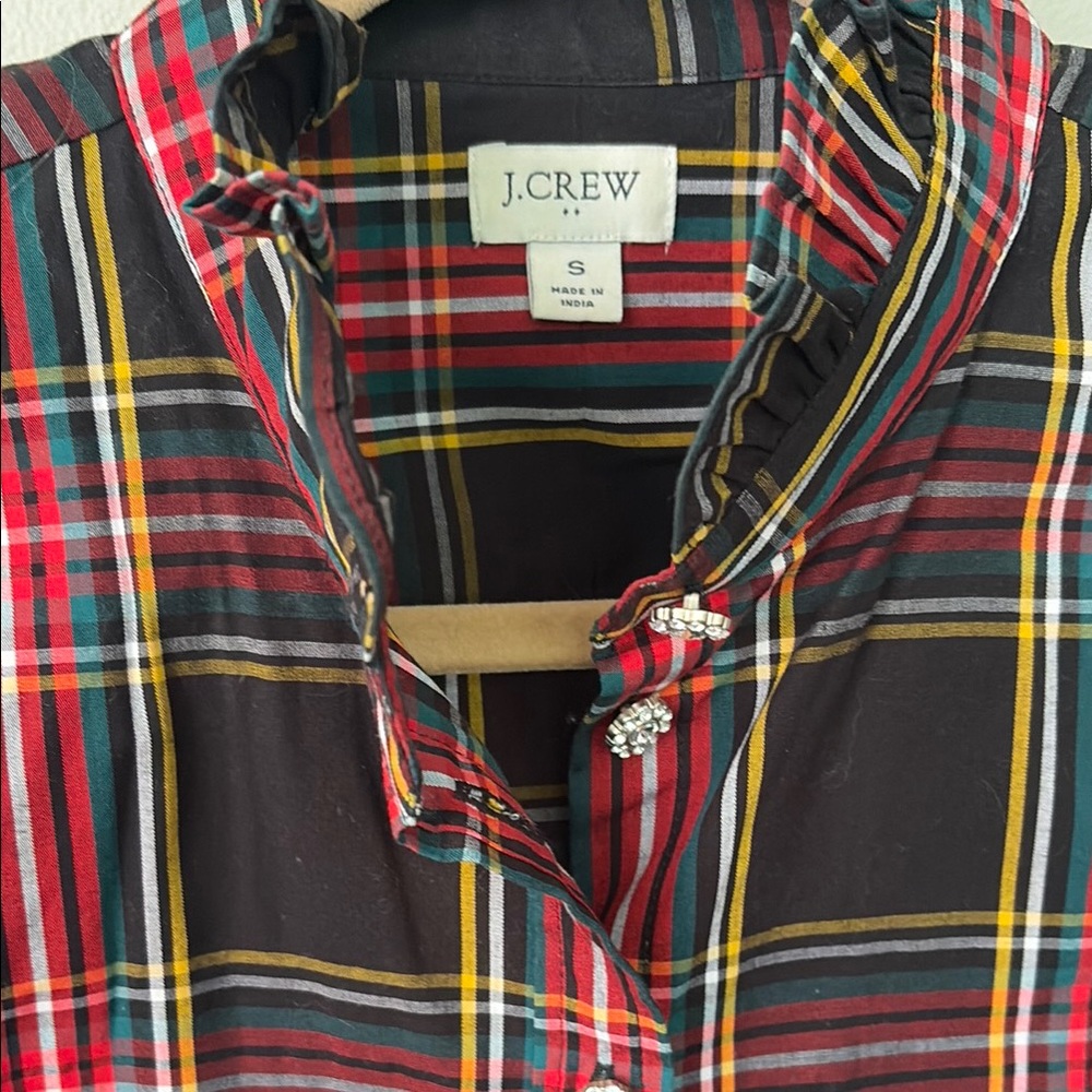J. Crew Women’s Multicolor Plaid Button-Down Shirt
